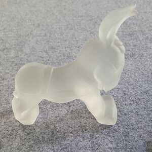 Vtg Fenton Frosted Glass Donkey Decor